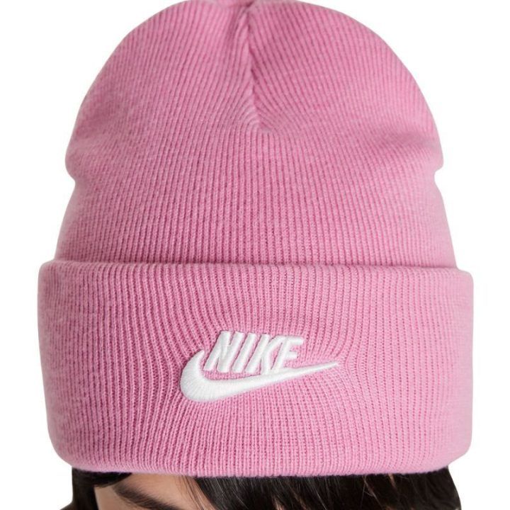 Vaikiška kepurė su atlenkiamu kraštu Nike Peak, rožinė