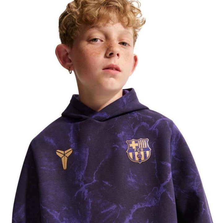 Vaikiškas futbolo džemperis Nike FC Barcelona, juodas ir violetinis