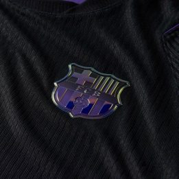 Vyriški futbolo marškinėliai Nike FC Barcelona, juodi ir violetiniai
