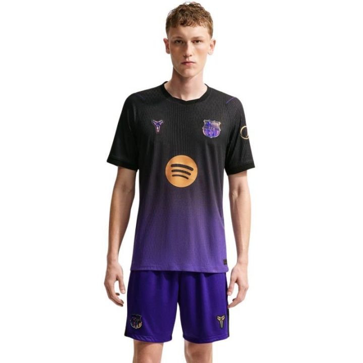 Vyriški futbolo marškinėliai Nike FC Barcelona, juodi ir violetiniai