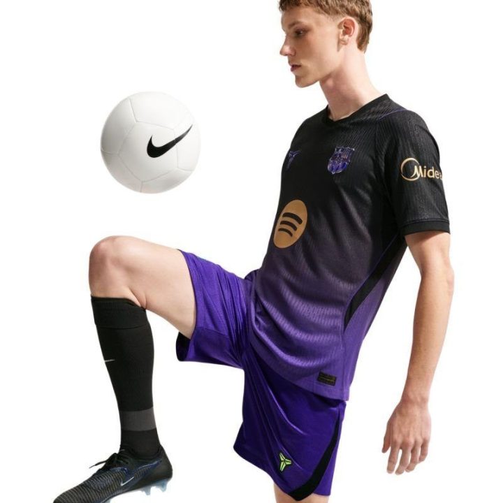 Vyriški futbolo marškinėliai Nike FC Barcelona, juodi ir violetiniai