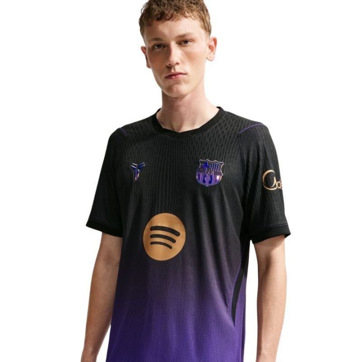 Vyriški futbolo marškinėliai Nike FC Barcelona, juodi ir violetiniai