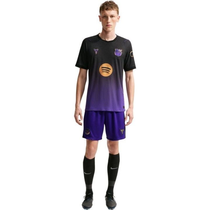 Vyriški futbolo marškinėliai Nike FC Barcelona, juodi ir violetiniai