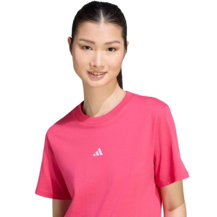 Moteriški medvilniniai marškinėliai adidas Essentials, rožiniai