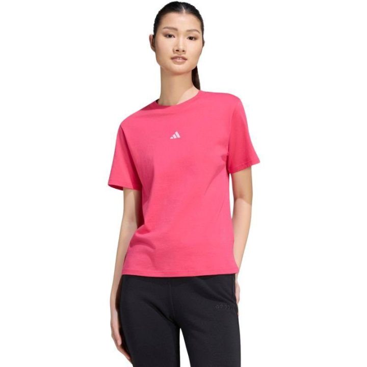 Moteriški medvilniniai marškinėliai adidas Essentials, rožiniai