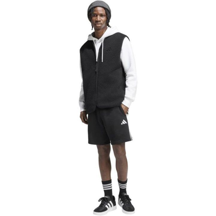 Vyriški medvilniniai šortai adidas Essentials 3-Stripes, juodi