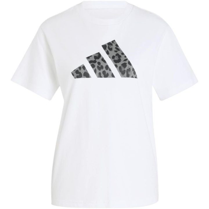 Moteriški medvilniniai marškinėliai adidas Animal Graphic, balti
