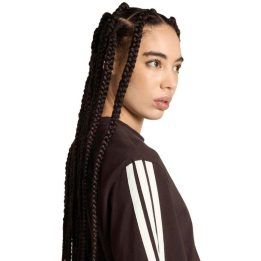 Moteriški medvilniniai marškinėliai adidas, tamsiai rudi
