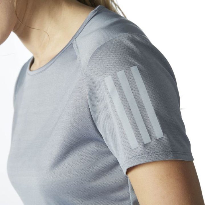 Moteriški bėgimo marškinėliai adidas Response, pilki