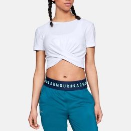 Moteriški patrumpinti marškinėliai Under Armour, balti