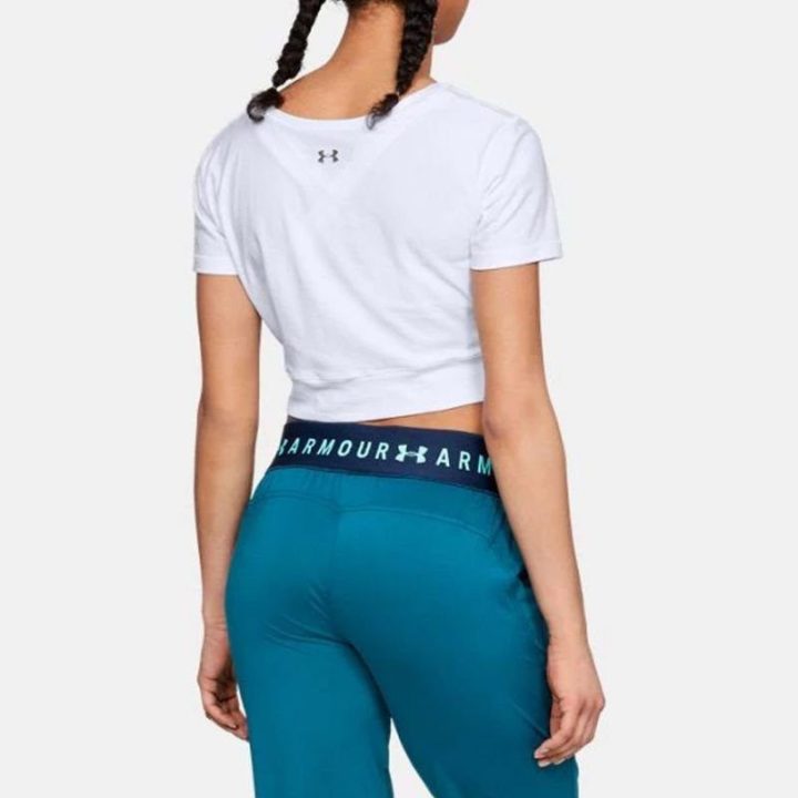 Moteriški patrumpinti marškinėliai Under Armour, balti