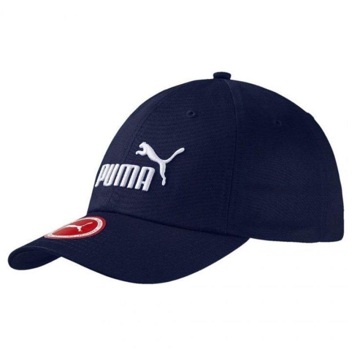 Medvilninė kepurė su snapeliu Puma Essential Cap Big Cat, tamsiai mėlyna