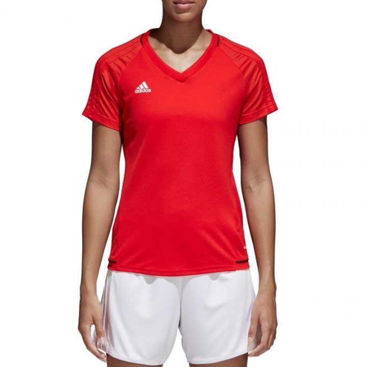 Moteriški futbolo marškinėliai adidas TIRO 17, raudoni