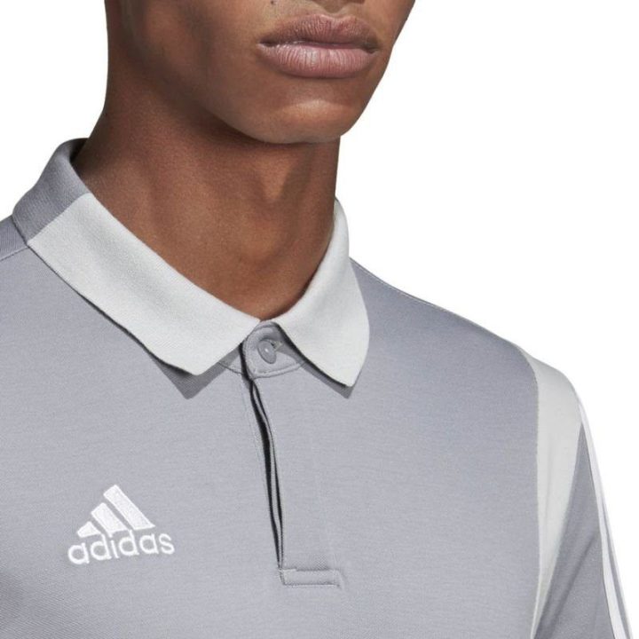 Vyriški futbolo polo marškinėliai adidas Tiro 19 Cotton, pilki