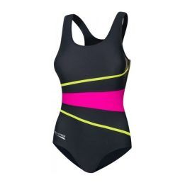 Maudymosi kostiumėlis su plačiomis petnešėlėmis Aqua Speed, juodas