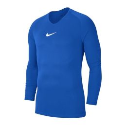 Vyriški termoaktyvūs marškinėliai Nike Dry Park First Layer su nykščio angomis, mėlyni