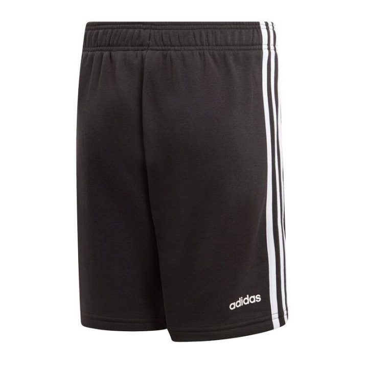 Vaikiški medvilniniai šortai adidas Essentials 3S, juodi