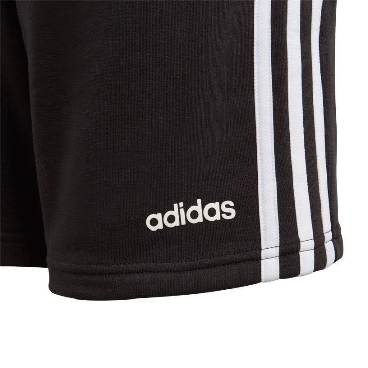 Vaikiški medvilniniai šortai adidas Essentials 3S, juodi