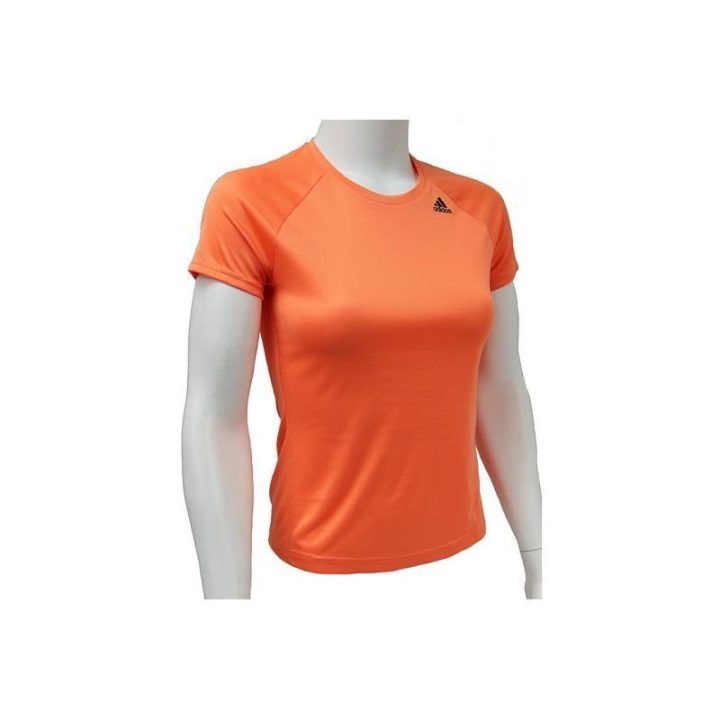 Moteriški laisvo kirpimo marškinėliai adidas D2M, oranžiniai