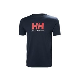 Vyriški medvilniniai marškinėliai Helly Hansen Logo, tamsiai mėlyni