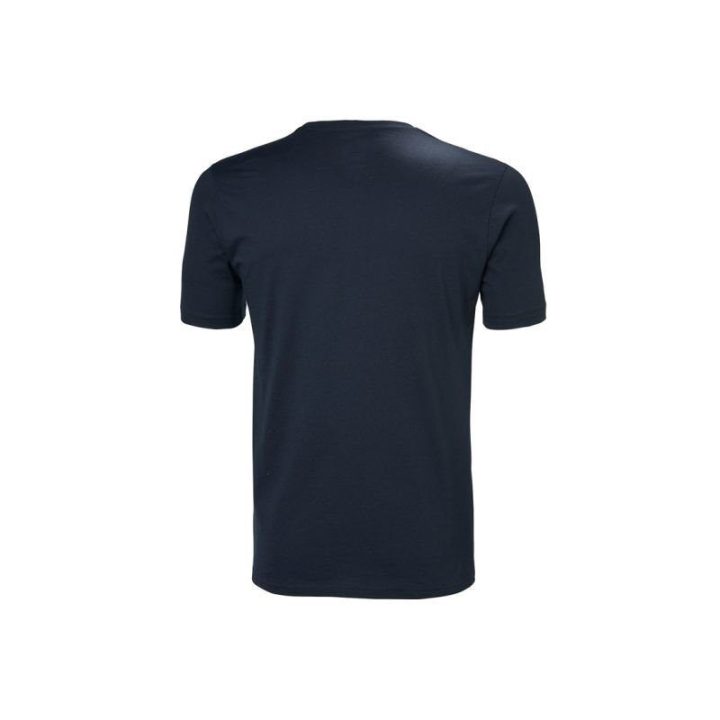 Vyriški medvilniniai marškinėliai Helly Hansen Logo, tamsiai mėlyni
