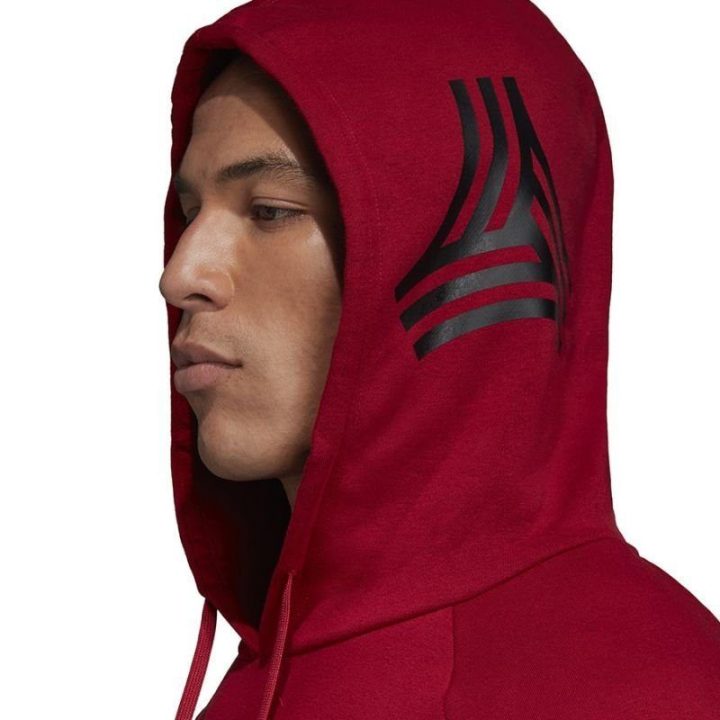 Vyriškas medvilninis džemperis su gobtuvu adidas Tango Sweat, raudonas