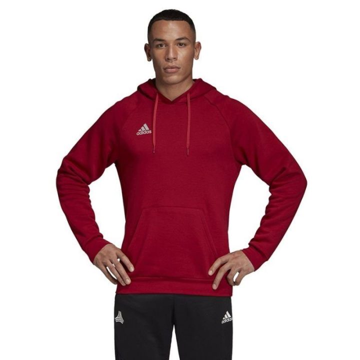 Vyriškas medvilninis džemperis su gobtuvu adidas Tango Sweat, raudonas