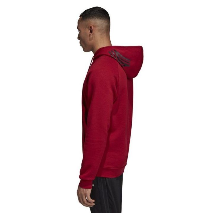 Vyriškas medvilninis džemperis su gobtuvu adidas Tango Sweat, raudonas