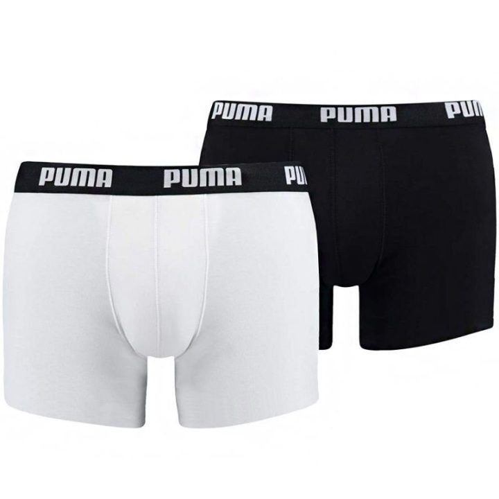 Vyriškos bokserinės kelnaitės Puma, 2 vnt., baltos ir juodos