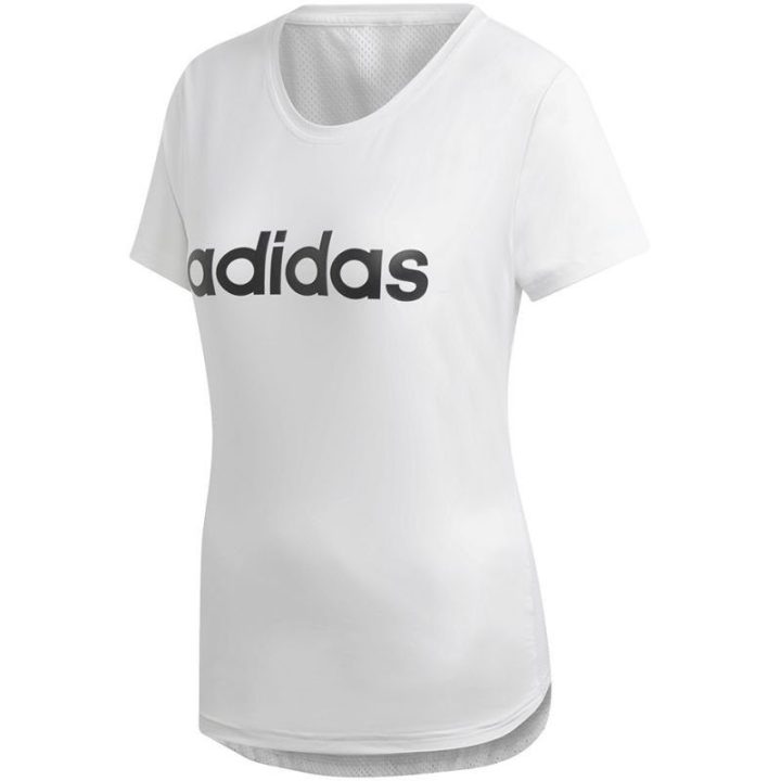 Moteriški treniruočių marškinėliai adidas D2M Logo, balti