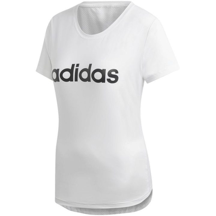Moteriški treniruočių marškinėliai adidas D2M Logo, balti