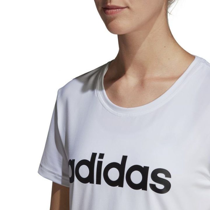 Moteriški treniruočių marškinėliai adidas D2M Logo, balti