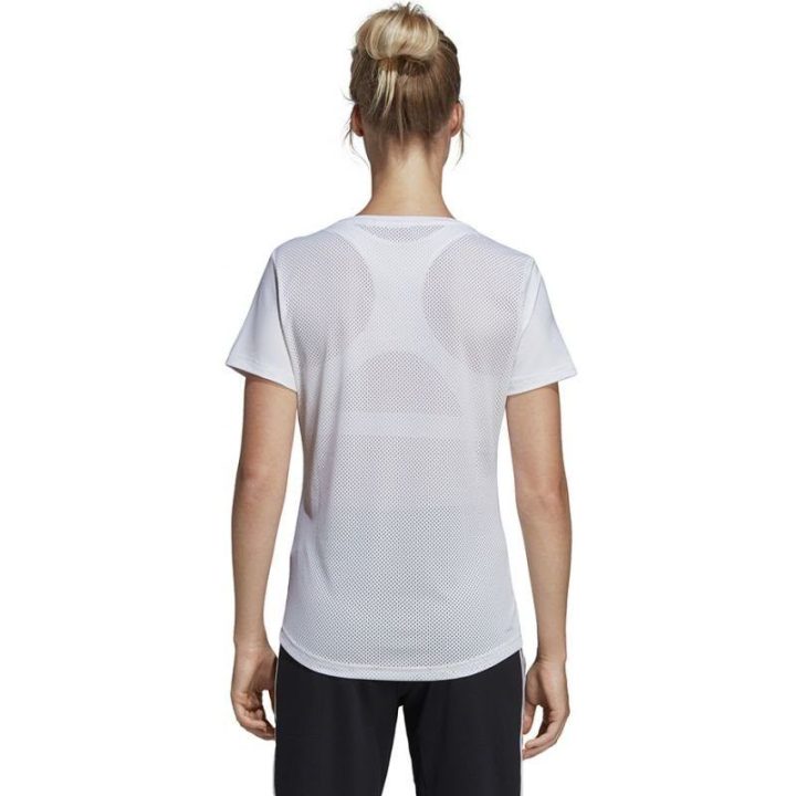 Moteriški treniruočių marškinėliai adidas D2M Logo, balti