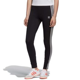Moteriškos medvilninės tamprės adidas Originals 3-Stripes, juodos