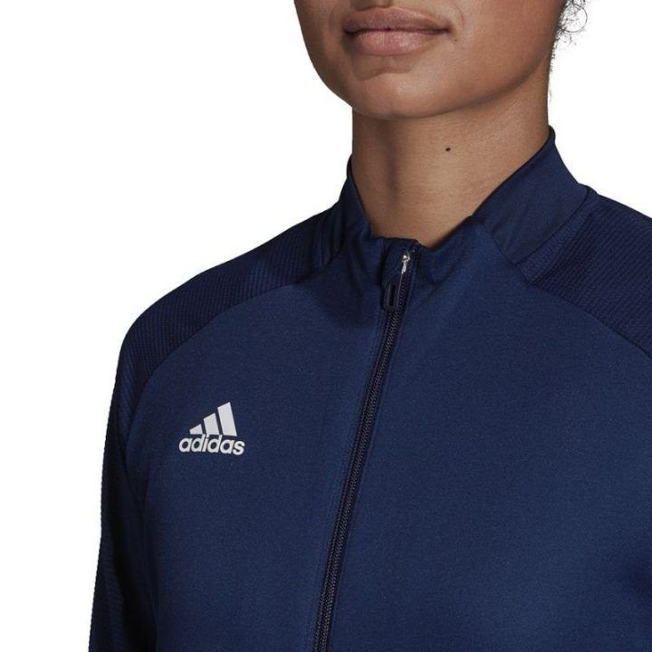 Moteriškas džemperis su užtrauktuku adidas Condivo 20, tamsiai mėlynas