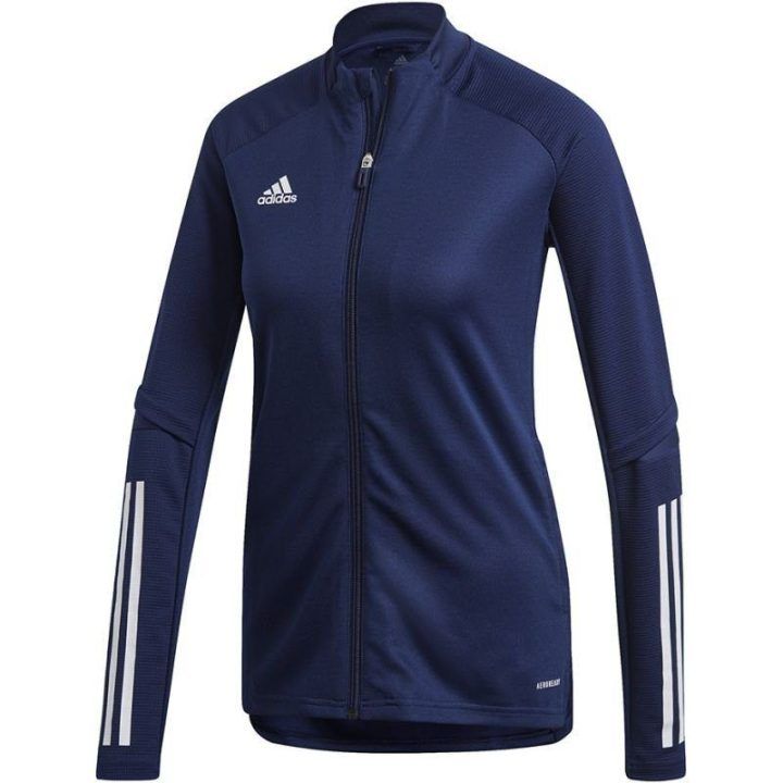 Moteriškas džemperis su užtrauktuku adidas Condivo 20, tamsiai mėlynas