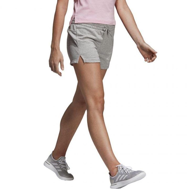 Moteriški medvilniniai šortai adidas Essentials Solid, pilki