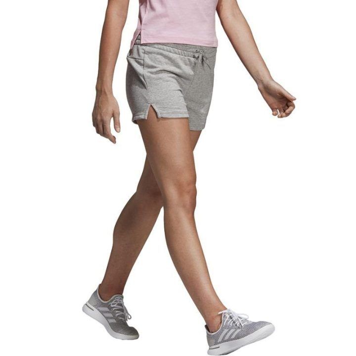 Moteriški medvilniniai šortai adidas Essentials Solid, pilki