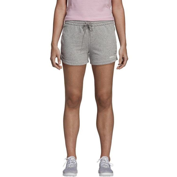 Moteriški medvilniniai šortai adidas Essentials Solid, pilki
