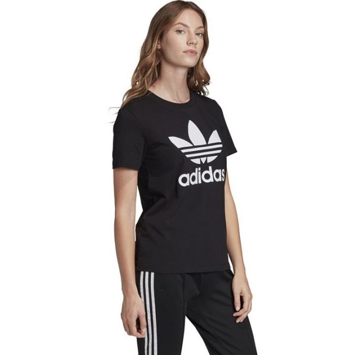 Moteriški medvilniniai marškinėliai adidas Trefoil FM3311, juodi