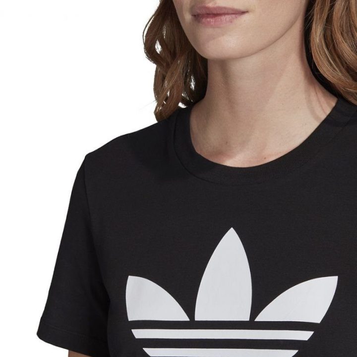 Moteriški medvilniniai marškinėliai adidas Trefoil FM3311, juodi