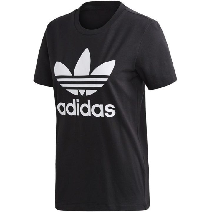 Moteriški medvilniniai marškinėliai adidas Trefoil FM3311, juodi