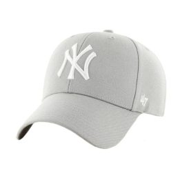 Moteriška kepurė su siuvinėtu New York Yankees logotipu, pilka