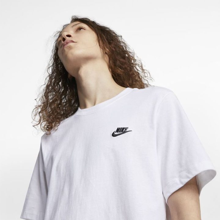 Vyriški medvilniniai marškinėliai Nike NSW Club, balti