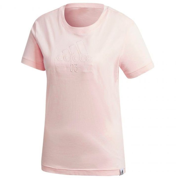 Moteriški marškinėliai adidas Brilliant Basics, šviesiai rožiniai