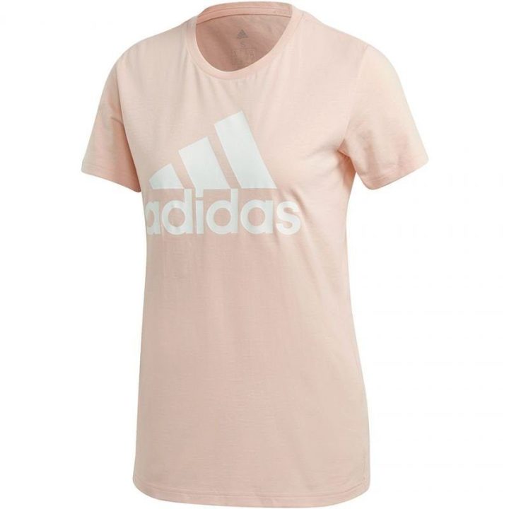 Moteriški medvilniniai marškinėliai adidas BOS CO, persikiniai