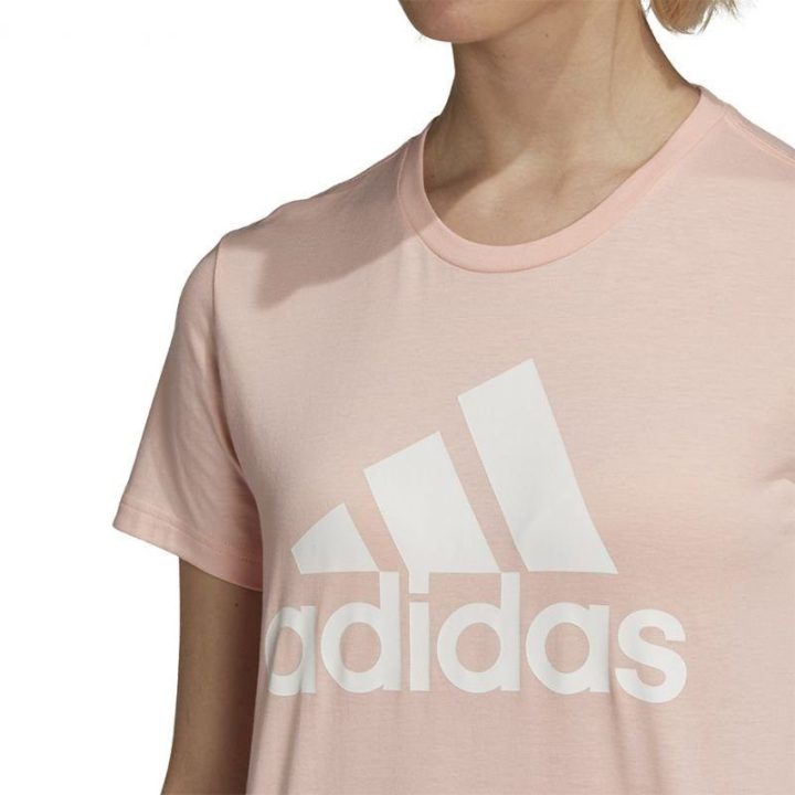 Moteriški medvilniniai marškinėliai adidas BOS CO, persikiniai