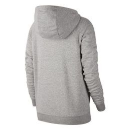 Moteriškas medvilninis džemperis su gobtuvu Nike Essentials, pilkas