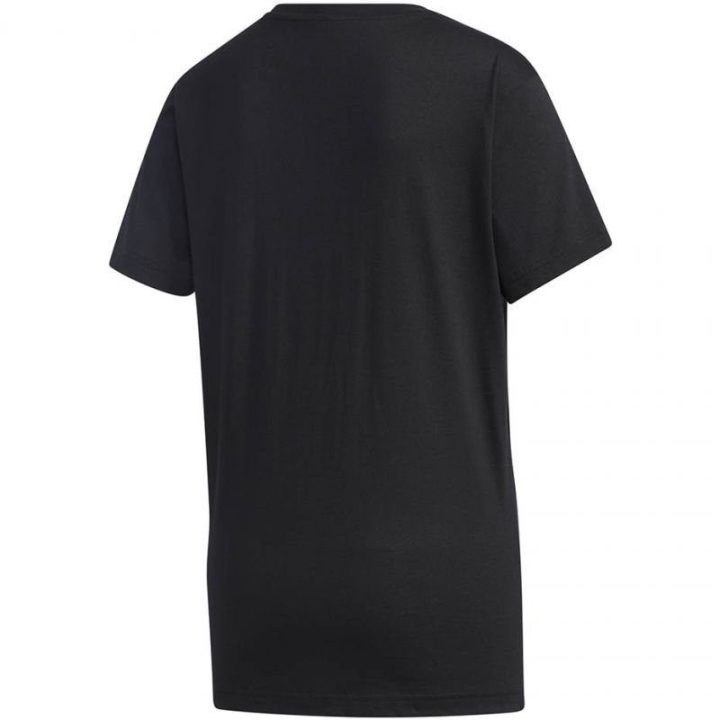 Moteriški medvilniniai marškinėliai adidas Essentials Linear Loose, juodi