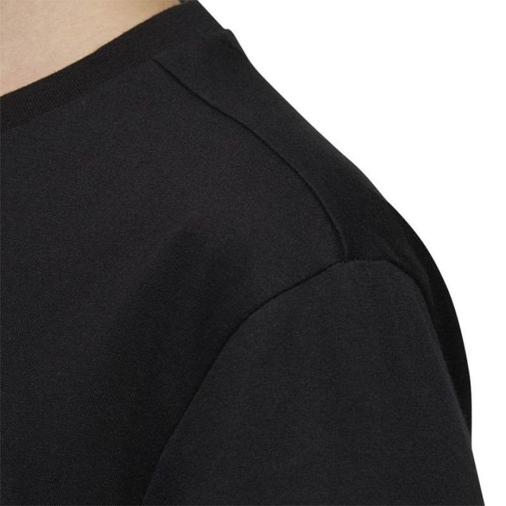 Moteriški medvilniniai marškinėliai adidas Essentials Linear Loose, juodi